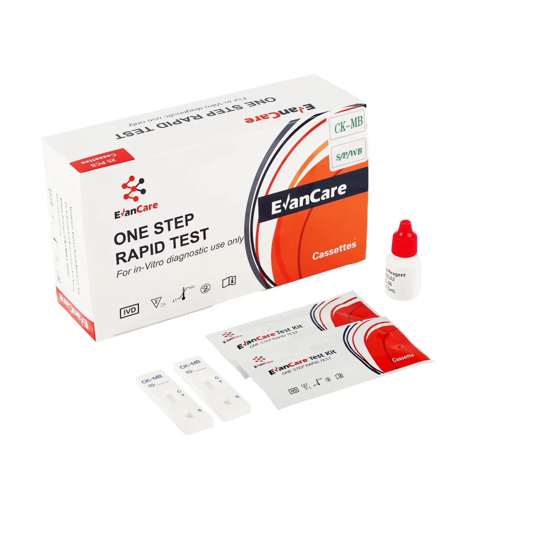 Evancare&prime;s CE Marked Cardiac Marker Test Panel 3 in 1 Ctni/Myo/Ck-MB