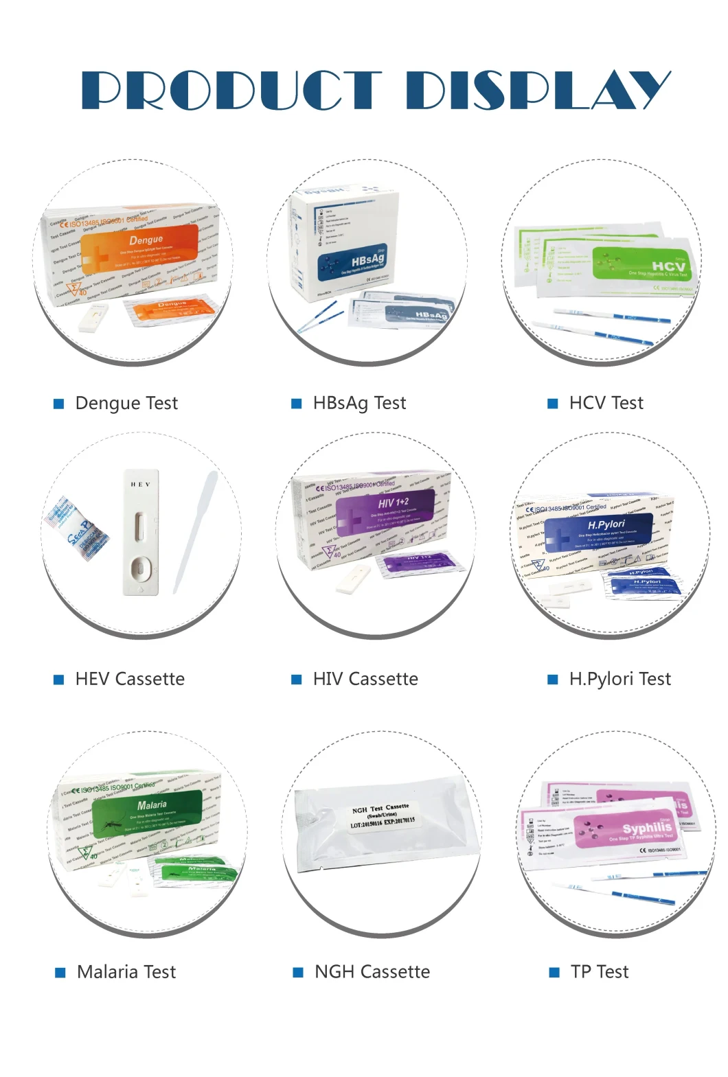 Rapid Test of Human Infectious Disease Dengue Ns1 Antigen &amp; Igm/Igg Antibody Test Kit Cassette