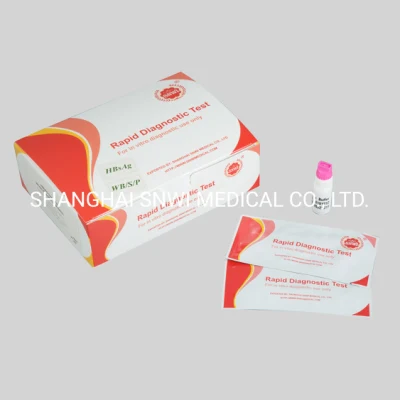 Disposable Medical Products Home Use Rapid Infectious Diseases One Step Diagnostic Hepatitis B Hbsag Test Kit (Cassette/Strip)